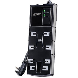 UltraTech 0E-SRGEWDPLG  8-Outlet Surge Protector, 4 Wide-spaced Outlets, 4 Standard-spaced Outlets
