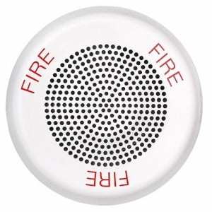 Eaton ELFHNWC Wheelock Eluxa Low Frequency Horn, Ceiling, FIRE Lettering, 24V, White