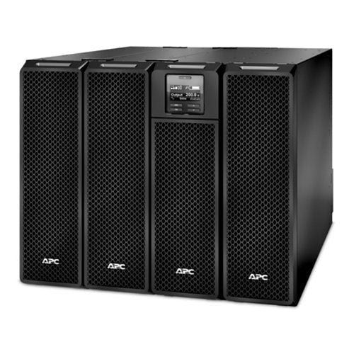 Black APC uninterruptible Power Supply (UPS) on a white background