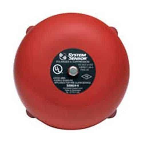 System Sensor SSV120-8 SSV Series Alarm Bell 8", 120VAC, 82dBA, Red