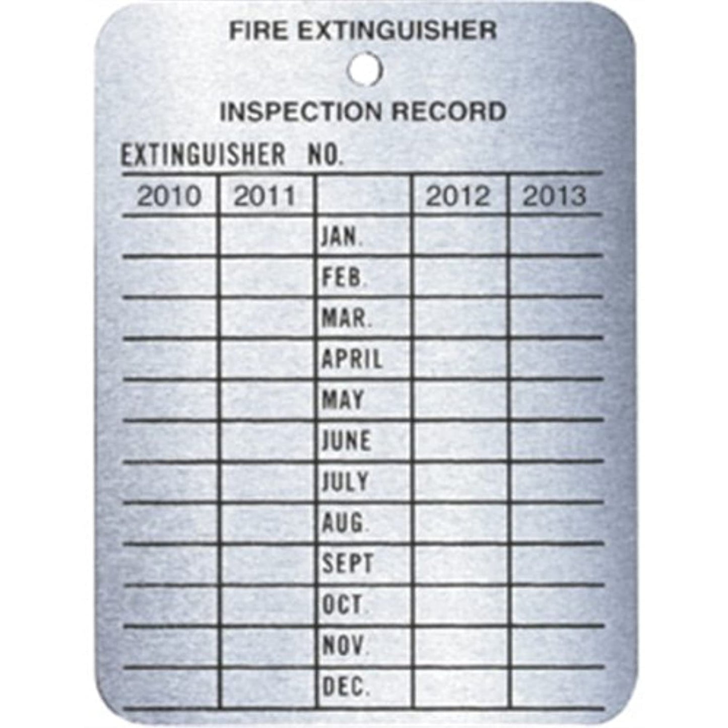 Metal  4-Year Inspection Tag