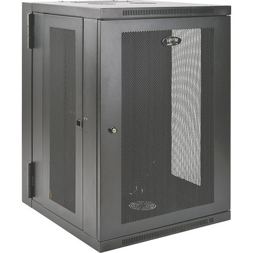 Tripp Lite SRW18USDP SmartRack UPS-Depth Wall Mount Half-Height Rack Enclosure with Hinged Back, 24.5" (62cm), 250lb (113.4kg), 18U