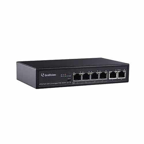 Geovision network switch on a white background