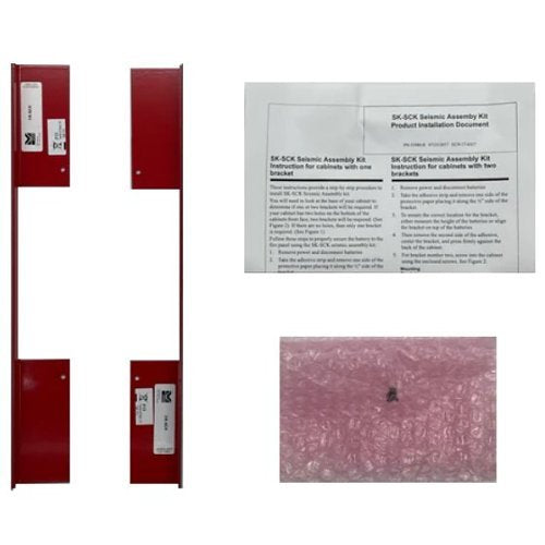 Semetic assembly kit with installation document and pink material on a white background