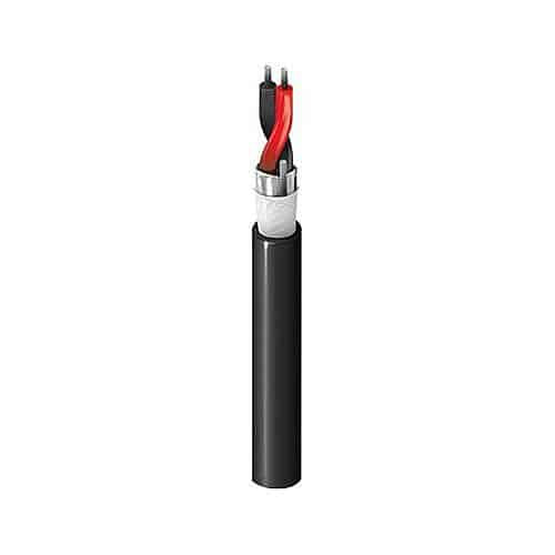 Belden 5240U1 010Z1000 16/1 Speaker Cable, Rated-CMG-FPL-PLTC-ER, Stranded Tinned Copper Pair with PVC Insulation, Water Blocking Tape, PVC Jacket, 1000' (304.8m), Black