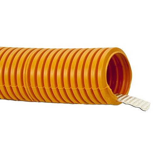 Yellow flexible hose with a white background