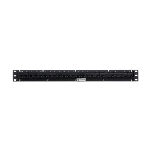 Belden AX104227 KeyConect CAT6 Plus Coupler Patch Panel, 24 Port, 1U, Black