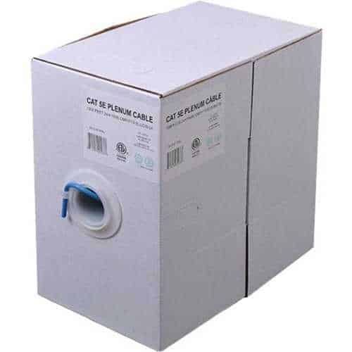 ADI PRO 0E-CAT5PBL CAT5e Plenum Cable, 24/4 Solid BC, U, UTP, CMP/FT6, 1000' (304.8m) Express Box, Blue