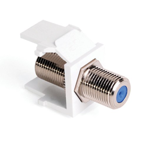 Leviton 41084-FWF F-Type QuickPort Snap-In Adapter - White (Pkg of 10)