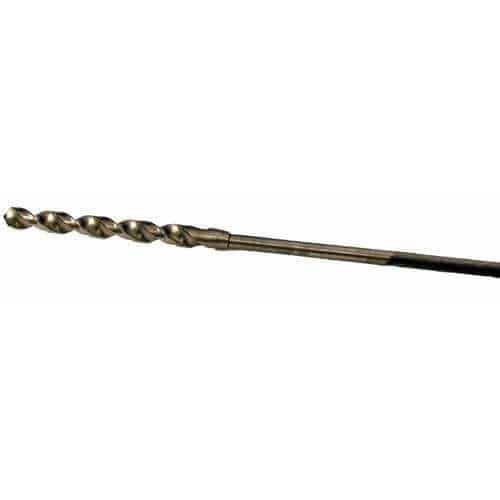 Metal drill bit on a white background