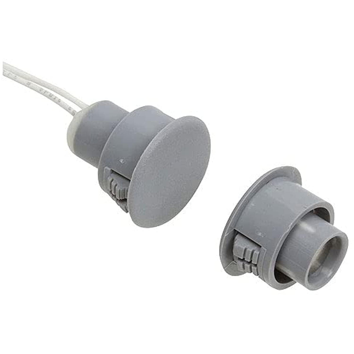 Gray magnetic sensors on a white background