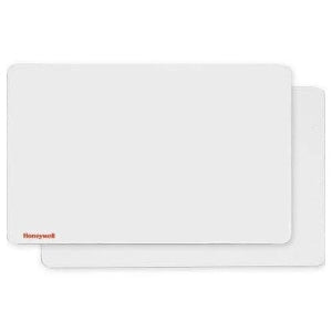 White key cards on a white background