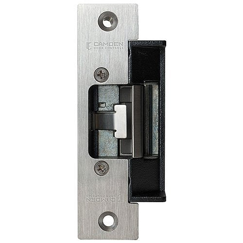 Camden Door Controls electric strike lock on a white background