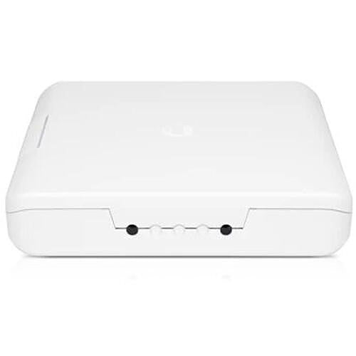 White electronic device with a minimalist design on a white background