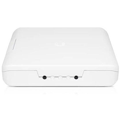 White electronic device with a minimalist design on a white background