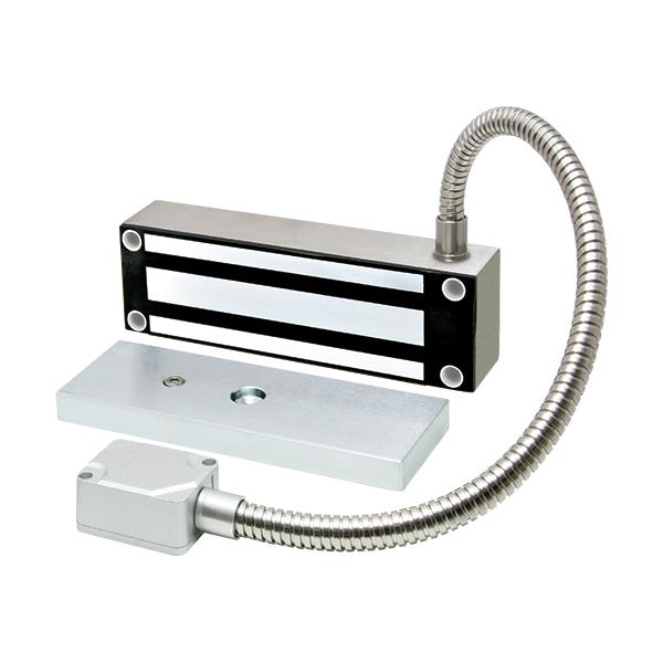 Seco-Larm E-942FC-1K2AR 1200# Mag.Gate Lock w/Arm.Door Cord-12/24VDC
