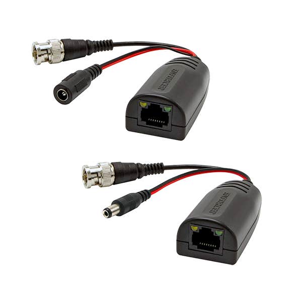 Seco-Larm EB-P101-20PHQ 4-in-1 HD Passive Power Video Balun, transmits video & power