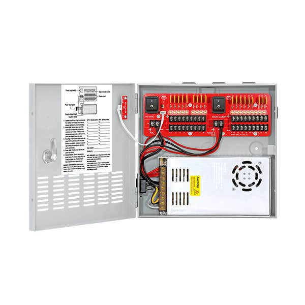 Seco-Larm PC-U1820-PULQ 18 Output/20 Amp/12VDC Power Supply in Cabinet-PTC Outputs