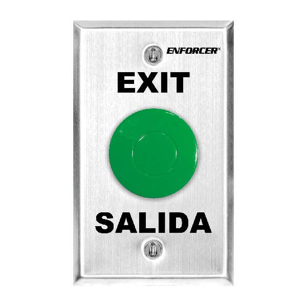 Seco-Larm SD-7201GCPE1Q 1.5 IN Mushroom-Cap R-T-E Plate SG SS, Push To Exit, SPDT