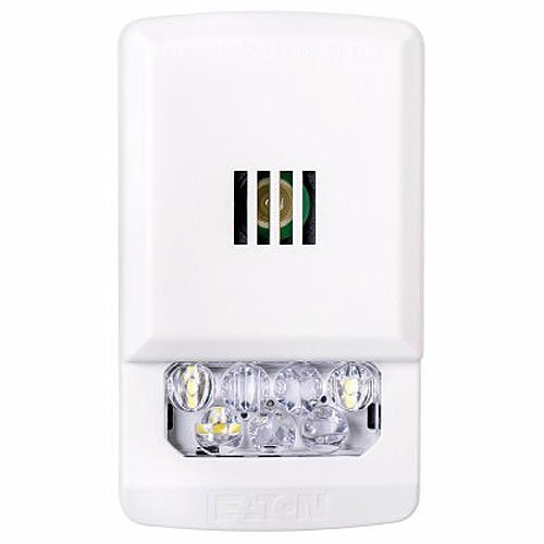 Eaton ELHSW-N Eluxa LED Indoor Horn Strobe, Wall Mount, 24V, 15/185CD, No Lettering, White