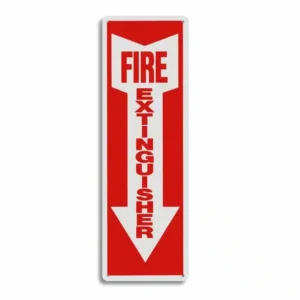 rigid plastic fire extinguisher sign