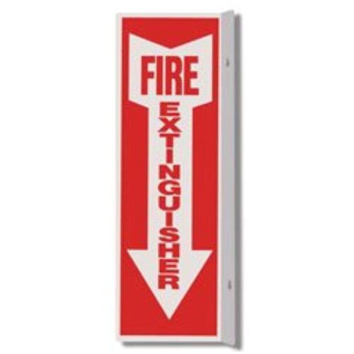 fire extinguisher arrow sign