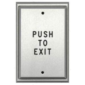 push to exit plate