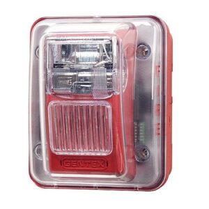 weatherproof outdoor evacuation strobe red