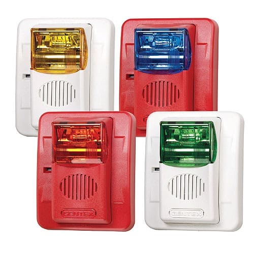 Gentex Candela Evacuation Horn/Strobe Blue Lens Fire and Safety Plus