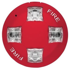 Kidde EGCVRF Genesis Ceiling Strobe, 15-115cd, Red, FIRE Marking
