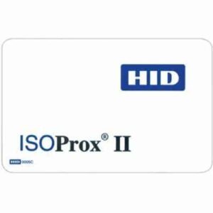 HID 1386LGGSV ISOProx II 1386 Printable Proximity Card, Programmed, Glossy Front and Back, Sequential Numbers, Vertical Slot