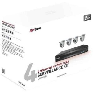 Avycon AVK-TL91E4-2.8-1T 4 Channel DVR Dome Camera kit
