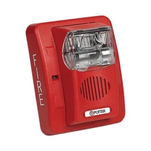 Potter HS-24WR Series Selectable Horn Strobe, 24 VDC, Red