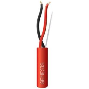 Genesis 43135004B 14/2 Solid Riser Fire Alarm Cable, 500' (152.4m) Reel, Red