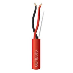Genesis 45231004 16 AWG 2C Stranded Plenum Fire Cable, Red, 1000 ft. Reel