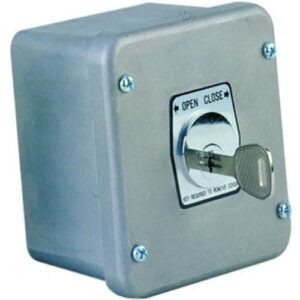 Camden CI-1KXS Diecast Aluminum Enclosure, Painted Gray Enamel with Weatherized Stop Button