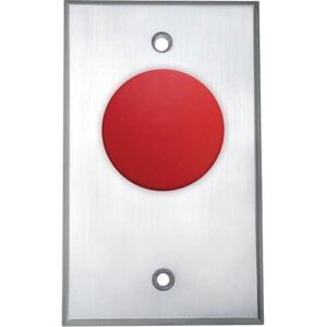 Camden CM-4050-R 1 5/8" Pushbutton, Aluminum Faceplate, N/O and N/C, Maintained, Red Button