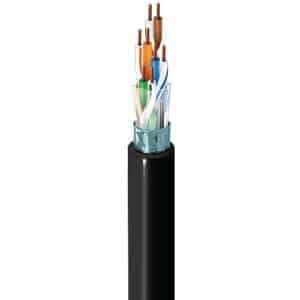 Belden 1213F 009Z1000 CAT5e Plus Cable, 24/4 Solid BC, Foil Shielded, UTP, CMP, FT6, 1000' (304.8m) UnReel, White