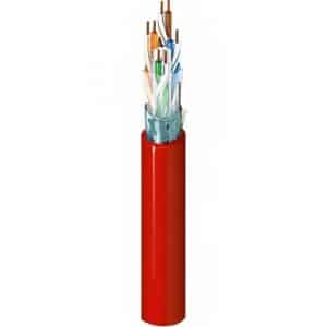 Belden 2413F 002Z1000 CAT6 Plus Plenum Cable, 23/4 Solid BC, Foil Shielded, UTP, CMP, FT6, 1000' (304.8m) UnReel, Red