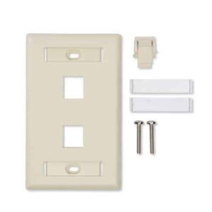 Belden AX102249 KeyConnect Single-Gang Faceplate, 4-Port, Electric White
