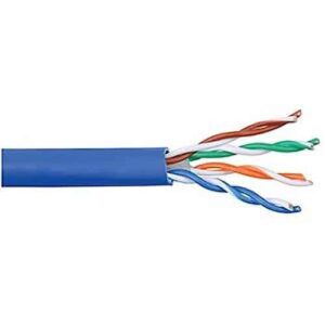 Belden M58281B Mohawk CAT6 Plenum Cable, 6LAN, 23/4 Solid BC, UTP, CMP, 1000' (304.8m) Box, Blue