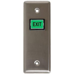 Camden CM-310EE LED Illuminated Exit Switch, Narrow, Stainless Steel Faceplate, Integrated 30 Second Timer