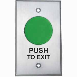 Green Mushroom Button Push to Exit