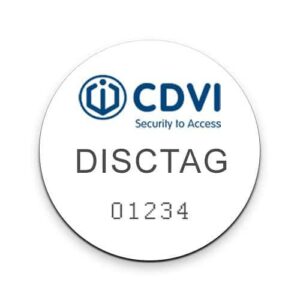 CDVI DISCTAG25 Mini PVC Adhesive Tag, 25-Pack