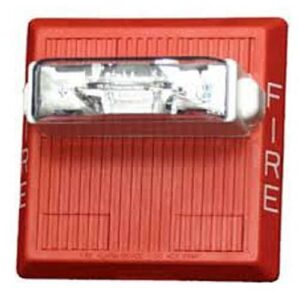 Eaton RSSWPR-2475W-NR RSS Strobe, Wall, Weatherproof, No Lettering, Red Lens, 24V, 75/95 cd, Outdoor, Red