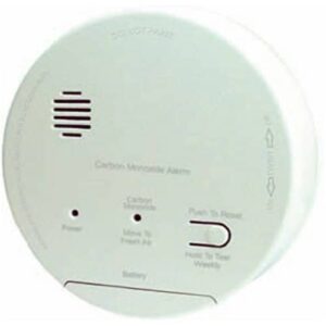 Gentex CO1209 Hardwired Carbon Monoxide Alarm, 120V, Interconnectable with 9V Battery Backup