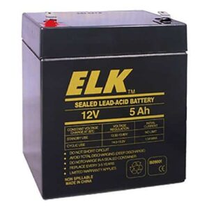 ELK-1250 12V, 5Ah Rechargeable SLA Battery, F1 Terminal
