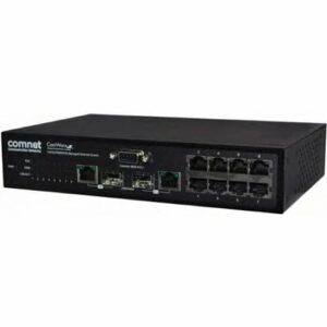 ComNet CWGE2FE8MSPOE Commercial Grade Managed Ethernet Switch: (8) 10/100TX RJ45 + (2) 10/100/1000TX or 100/1000FX SFP Ports and PoE