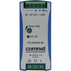 ComNet PS-DRA60-48A Industrial DIN Rail Mounting 60W, 48V Power Supply