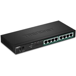 TRENDnet TPE-TG84 8-Port Gigabit PoE+ Switch, 120W, 16Gbps